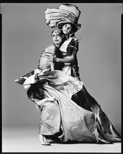 Richard Avedon, Malgosia Bela and Gisele Bundchen, dress by Dior Couture, New York City, March 2000, 2001. Gelatin silver print, 24 × 20 inches (61 × 50.8 cm), edition of 15 © The Richard Avedon Foundation