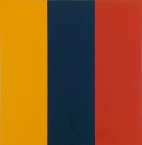 Brice Marden, Red Yellow Blue II, 1974. Oil and beeswax on fabric, 73 ¼ × 72 ½ inches (186.1 × 184.2 cm) The Museum of Contemporary Art, Los Angeles, The Barry Lowen Collection © Brice Marden/Artists Rights Society (ARS), New York