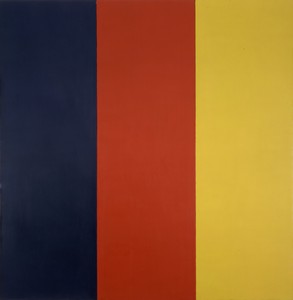 Brice Marden, Red Yellow Blue III, 1974. Oil and wax on canvas, 74 × 72 inches (188 × 182.9 cm) © Brice Marden/Artists Rights Society (ARS), New York