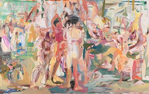 Cecily Brown, Be Nice to the Big Blue Sea, 2013. Oil on linen, 109 × 171 inches (276.9 × 434.3 cm) Photo by Robert McKeever