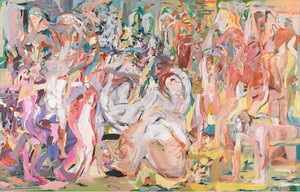 Cecily Brown, Untitled (The Beautiful and the Damned), 2013. Oil on linen, 109 × 171 inches (276.9 × 434.3 cm) Photo by Robert McKeever