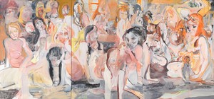 Cecily Brown, Untitled, 2013. Oil on linen, 77 × 165 inches (195.6 × 419.1 cm) Photo by Robert McKeever