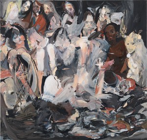 Cecily Brown, Untitled, 2012. Oil on linen, 89 × 85 inches (226.1 × 215.9 cm)