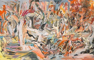 Cecily Brown, Untitled (Banquet), 2012. Oil on linen, 109 × 171 inches (276.9 × 434.3 cm)