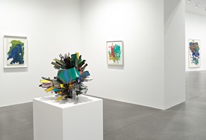 Installation view. Artwork, left and right: © Estate of Joan Mitchell; center: © 2013 Fairweather &amp; Fairweather LTD/Artists Rights Society (ARS), New York. Photo: Matteo D’Eletto