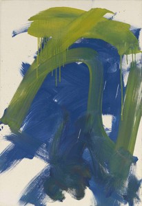 Joan Mitchell, Untitled, 1987–88. Oil on canvas, 28 ¾ × 19 ⅝ inches (73 × 49.8 cm) © Estate of Joan Mitchell. Courtesy Joan Mitchell Foundation