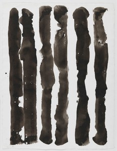 David Smith, Untitled, 1955. Egg ink on paper, 20 ¼ × 15 ¾ inches (51.4 × 40 cm) © The Estate of David Smith/Licensed by VAGA, New York, photo by Rob McKeever