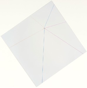 Elisa Sighicelli, Untitled (Punctum), 2012. Laminated chromogenic print mounted on aluminum, nail, 22 1/16 × 22 1/16 inches (56 × 56 cm), edition of 3