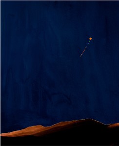 Florian Maier-Aichen, Nacht im Riesengebirge (Night in the Riesengebirge), 2011. Chromogenic print, 60 × 49 ¼ inches framed (152.4 × 125.1 cm), edition of 6 © Florian Maier-Aichen