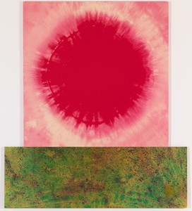 Piotr Uklański, Untitled (Future Past), 2012. Fiber-active dye on oxidized cotton textile stretched over cotton canvas, in 2 parts, overall: 86 ¾ × 94 ⅝ inches (220.3 × 240.3 cm) © Piotr Uklański