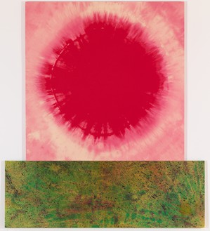 Piotr Uklański, Untitled (Future Past), 2012 Fiber-active dye on oxidized cotton textile stretched over cotton canvas, in 2 parts, overall: 86 ¾ × 94 ⅝ inches (220.3 × 240.3 cm)© Piotr Uklański