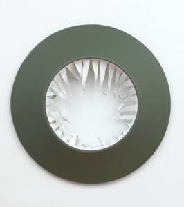 Blair Thurman, Undertow, 2013. Acrylic on canvas on wood, 35 × 35 × 6 inches (88.9 × 88.9 × 15.2 cm)