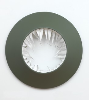 Blair Thurman, Undertow, 2013 Acrylic on canvas on wood, 35 × 35 × 6 inches (88.9 × 88.9 × 15.2 cm)