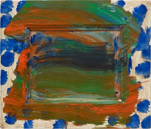Howard Hodgkin, High Tide, 2012. Oil on wood, 11 × 12 ¾ inches (27.9 × 32.4 cm) © Howard Hodgkin Estate