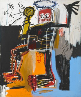 Jean-Michel Basquiat, Untitled, 1981 Acrylic, oil stick, marker, and pencil on canvas, 72 × 60 inches (182.9 × 152.4 cm)© The Estate of Jean-Michel Basquiat/ADAGP, Paris, ARS, New York 2013