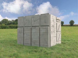 Rachel Whiteread, Detached 2, 2012. Concrete and steel, 76 ⅜ × 67 ¾ × 92 ⅛ inches (194 × 172 × 234 cm) © Rachel Whiteread. Photo: Mike Bruce