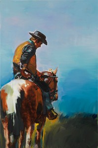 Richard Prince, Untitled (Cowboy), 2012. Inkjet and acrylic on canvas, 73 ½ × 48 ¼ inches (186.7 × 122.6 cm)