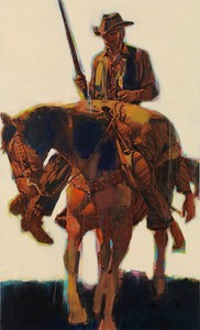 Richard Prince, Untitled (Cowboy), 2012. Inkjet and acrylic on canvas, 70 × 42 inches (177.8 × 106.7 cm)