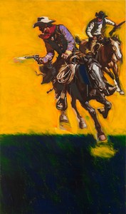 Richard Prince, Untitled (Cowboy), 2012. Inkjet and acrylic on canvas, 61 1/16 × 36 1/16 inches (155.1 × 91.6 cm)