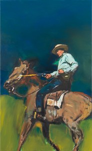Richard Prince, Untitled (Cowboy), 2012. Inkjet and acrylic on canvas, 78 ¾ × 48 ¼ inches (200 × 122.6 cm)