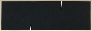 Richard Serra, Double Rift #9, 2013. Paintstick on handmade paper, framed: 84 ¼ × 240 × 3 ¾ inches (214 × 611.5 × 9.5 cm) © Richard Serra/Artists Rights Society (ARS), New York