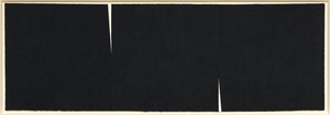 Richard Serra, Double Rift #8, 2013. Paintstick on handmade paper, framed: 84 ⅜ × 241 ¼ × 3 ¾ inches (214.3 × 612.8 × 9.5 cm) © Richard Serra/Artists Rights Society (ARS), New York