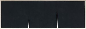 Richard Serra, Double Rift #6, 2013. Paintstick on handmade paper, framed: 84 ¼ × 240 ¾ × 3 ¾ inches (214 × 611.5 × 9.5 cm) © Richard Serra/Artists Rights Society (ARS), New York