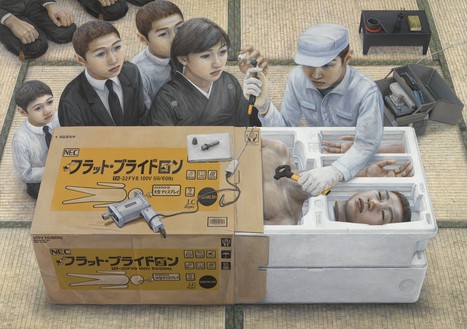 Tetsuya Ishida, Recalled, 1998 Acrylic on board, 57 ⅜ × 81 ⅛ inches (145.6 × 206 cm)© Tetsuya Ishida Estate. Photo: Martin Wong