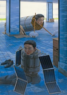 Tetsuya Ishida, Observation, 1999 Acrylic on board, 81 ⅛ × 57 ⅜ inches (206.1 × 145.6 cm)© Tetsuya Ishida Estate