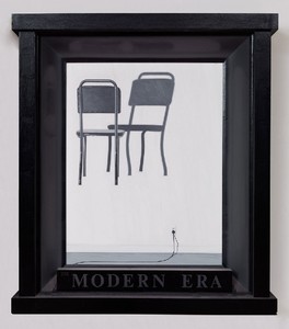 Neil Jenney, The Modern Era, 1971–72. Oil on wood, 35 ¾ × 31 ¾ inches (90.8 × 80.6 cm)