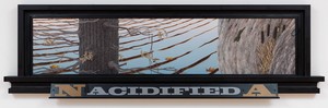Neil Jenney, North America Acidified, 1982–13. Oil on wood in artist's frame, 34 × 115 ⅜ × 5 inches (86.4 × 293.1 × 12.7 cm)