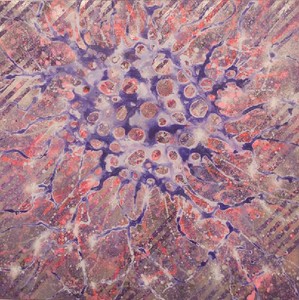 Alberto Di Fabio, Neurone+campo magnetico+fotoni, 2013. Acrylic on canvas, 23 ⅝ × 23 ⅝ inches (60 × 60 cm) © Alberto Di Fabio