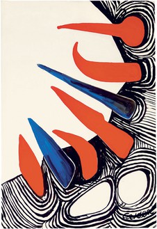 Alexander Calder, Jungle, 1971 Gouache and ink on paper, 43 ¼ × 29 ½ inches (109.9 × 74.9 cm)© 2014 Calder Foundation, New York/Artists Rights Society (ARS), New York