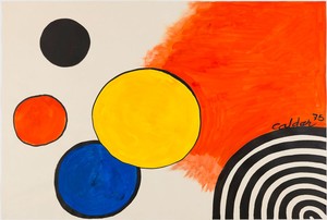 Alexander Calder, Occident, 1975. Gouache and ink on paper, 29 × 43 inches (73.6 × 109.2 cm) © 2014 Calder Foundation, New York/Artists Rights Society (ARS), New York