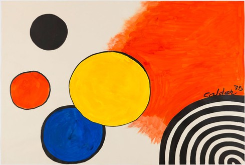 Alexander Calder, Occident, 1975 Gouache and ink on paper, 29 × 43 inches (73.6 × 109.2 cm)© 2014 Calder Foundation, New York/Artists Rights Society (ARS), New York