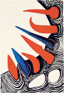 Alexander Calder, Jungle, 1971. Gouache and ink on paper, 43 ¼ × 29 ½ inches (109.9 × 74.9 cm) © 2014 Calder Foundation, New York/Artists Rights Society (ARS), New York