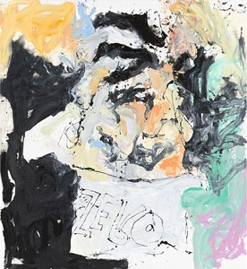 Georg Baselitz, Lehr nich ratte much wilm (Lelf bal wile), 2013. Oil on canvas, 118 ⅛ × 108 ¼ inches (300 × 275 cm) © Georg Baselitz