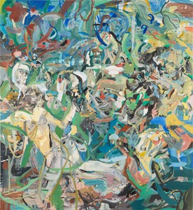 Cecily Brown, The Girl and Goat, 2013–14. Oil on linen, 97 × 89 inches (246.4 × 226.1 cm) Photo by Rob McKeever