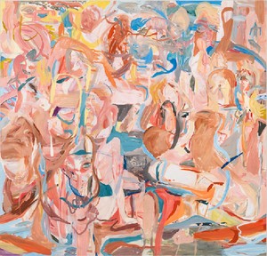 Cecily Brown, Combing the Hair (Côte d’Azur), 2013. Oil on linen, 109 × 113 inches (276.9 × 287 cm) Photo by Rob McKeever