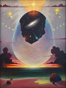 Ingo Swann, Cosmic Egg, 1994. Oil on canvas, 59 × 44 inches (149.9 × 111.8 cm) © Ingo Swann. Photo: Benjamin Lee Ritchie Handler