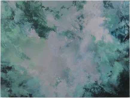 Dan Colen, Te Deum, 2013 Oil on canvas, 89 ½ × 119 inches (227.3 × 302.3 cm)