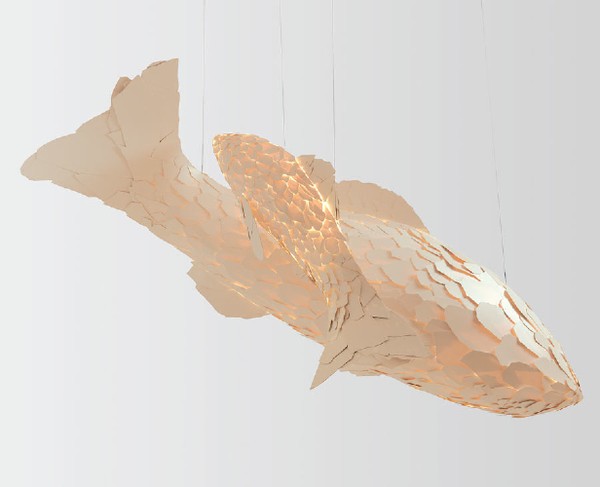 Frank Gehry fish lamps @ Gagosian., C-Monster