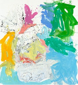 Georg Baselitz, Ill wam ruch nichtet mehr (Ill bar fe well), 2013. Oil on canvas, 118 ⅛ × 108 ¼ inches (300 × 275 cm) © Georg Baselitz. Photo: Jochen Littkemann