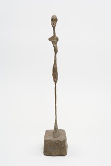 Alberto Giacometti, [Femme debout], c. 1961 (cast 1993) Bronze, 17 ⅞ × 3 ¼ × 4 ⅜ inches (45.4 × 8.1 × 11.2 cm), edition of 8© 2014 Alberto Giacometti Estate/Licensed by VAGA and ARS, New York