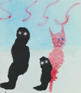 Harmony Korine, Gatekeepers, 2013. Latex and spray paint on canvas, 82 × 71 inches (208.3 × 180.3 cm) Photo by Rob McKeever