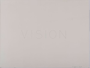 Bruce Nauman, Vision, 1973. Lithograph on Arches 88 paper, 25 × 33 ⅛ inches (63.5 × 84 cm), edition of 40 © Bruce Nauman/Artists Rights Society (ARS), New York