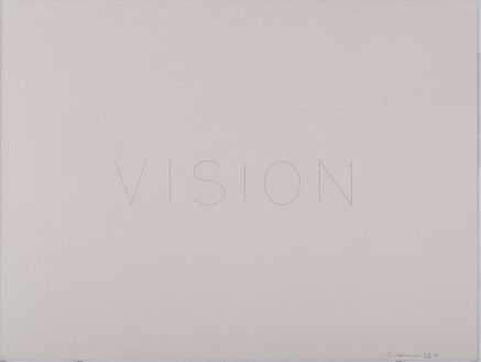 Bruce Nauman, Vision, 1973 Lithograph on Arches 88 paper, 25 × 33 ⅛ inches (63.5 × 84 cm), edition of 40