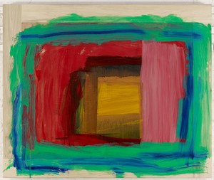 Howard Hodgkin, For Matisse, 2011–14. Oil on wood, 45 ¾ × 54 ⅞ inches (116.2 × 139.4 cm) © Howard Hodgkin Estate