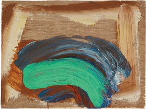 Howard Hodgkin, Indian Waves, 2013–14. Oil on wood, 9 × 12 inches (22.9 × 30.5 cm) © Howard Hodgkin Estate