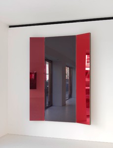 Jean Nouvel, Miroir B, 2014 (view 1). Walnut and colored mirrors, Dimensions variable, edition of 6 Photo by Mike Bruce